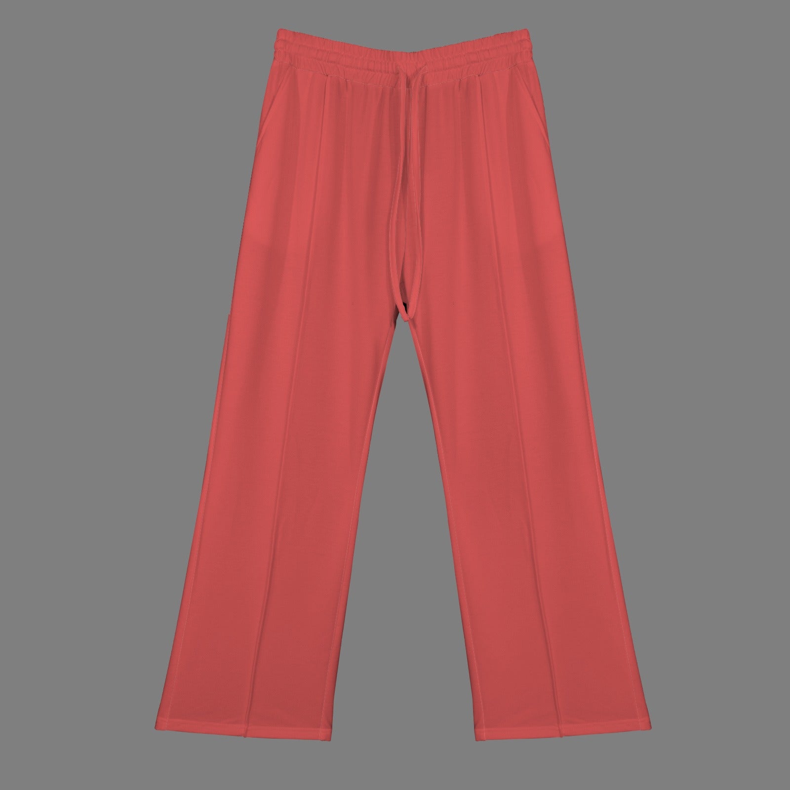 Ladies Drawstring Wide Leg Sweatpants Neutral Coral