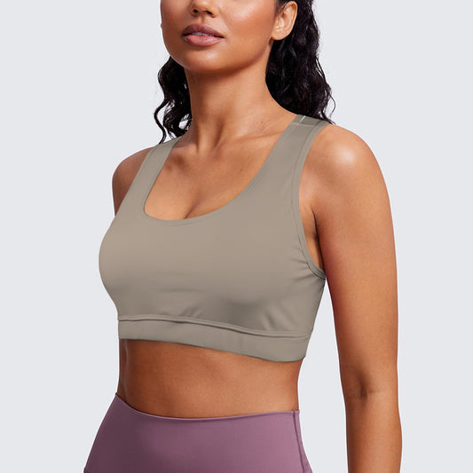 Racerback Sports Bra Light Mocha