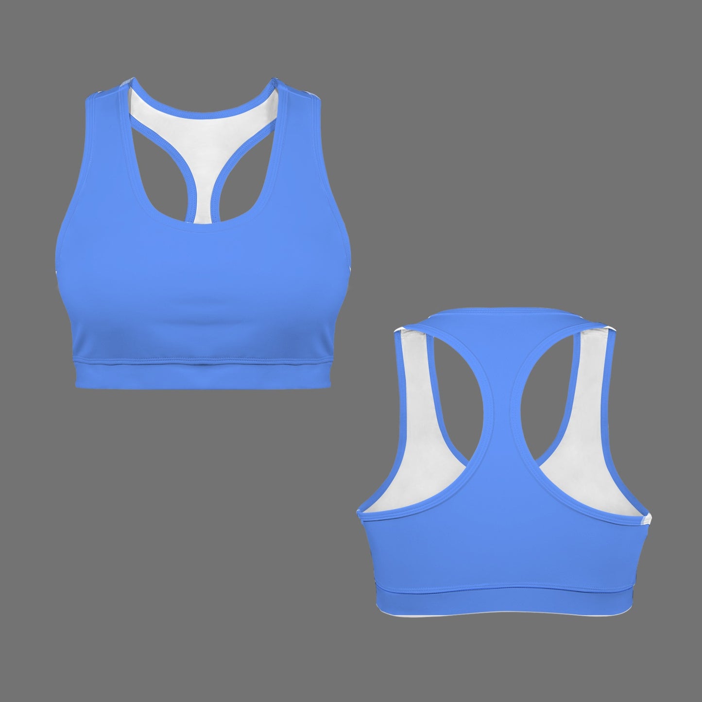 Racerback Sports Bra Blue