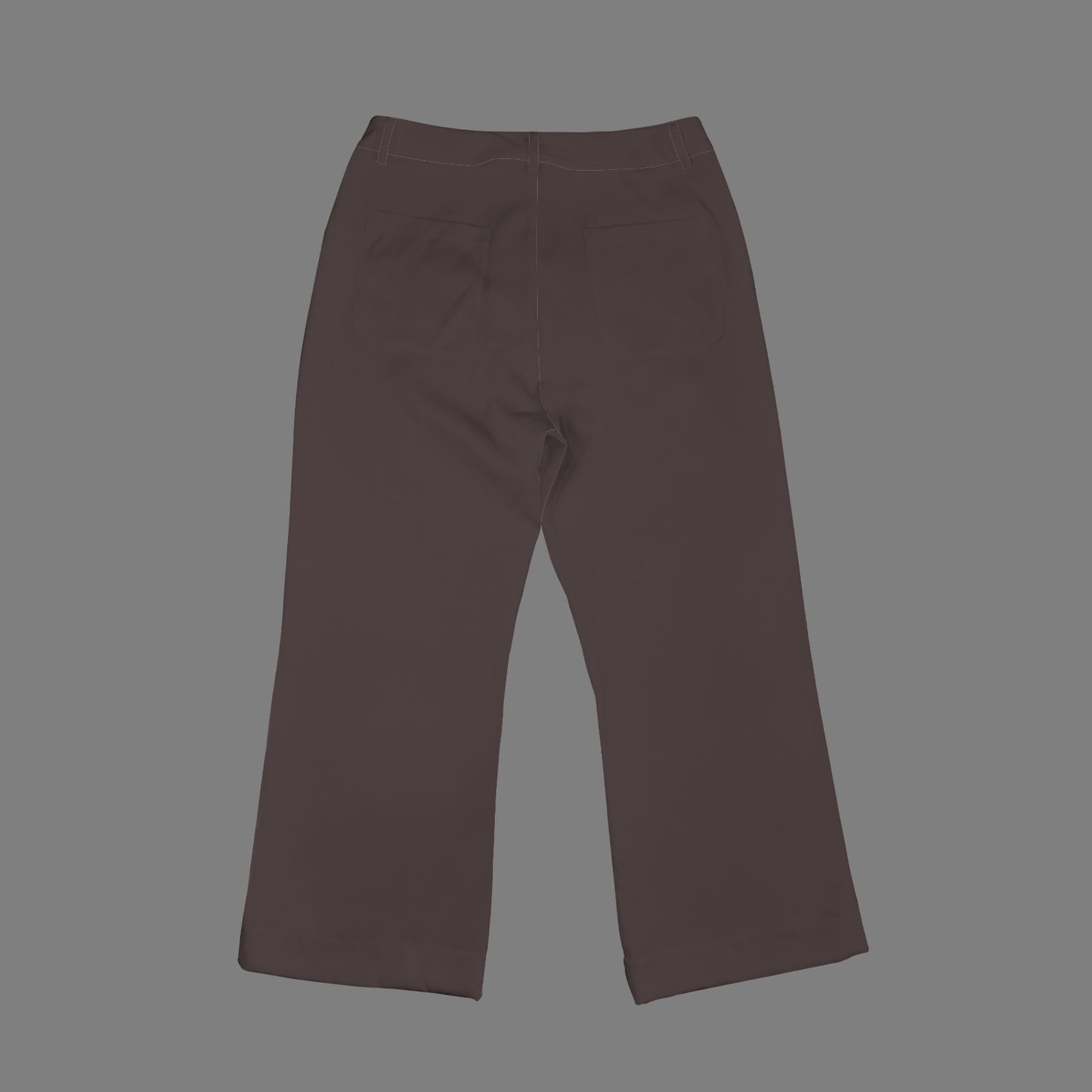 High Waist Pocket Flared Cropped Pants Espresso