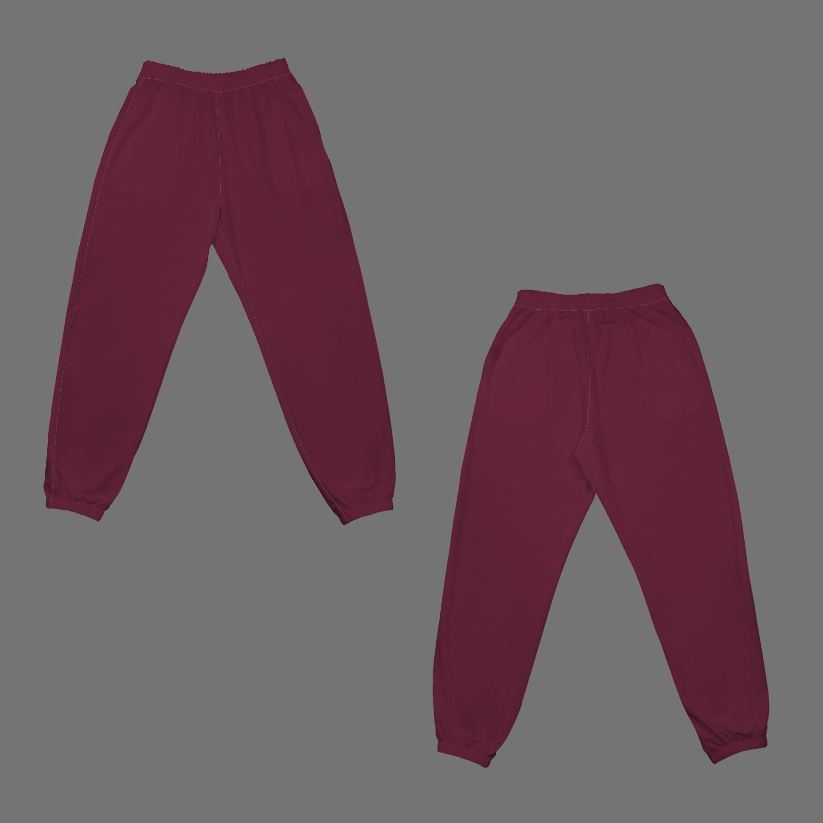 Darkest Red High Waist Pocket Sweatpants