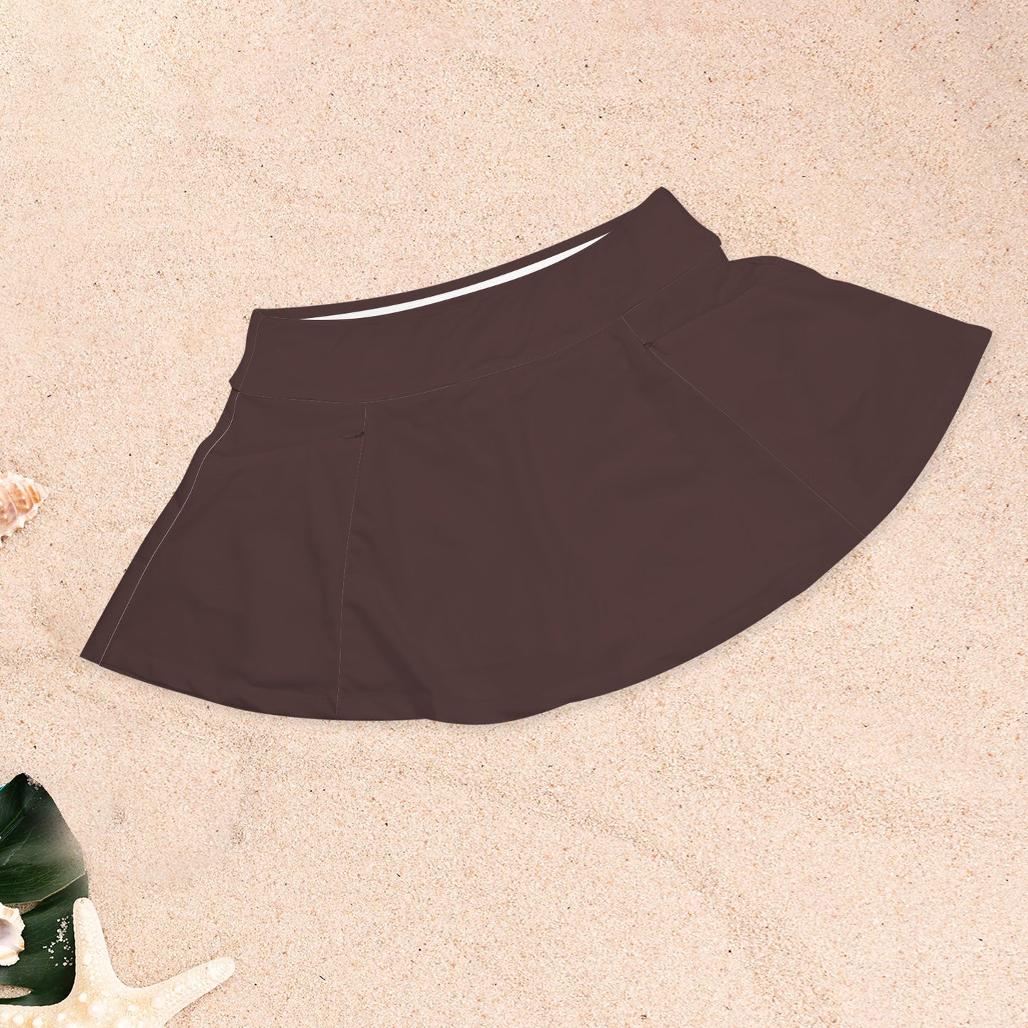 Zip Pocket Swim Skirt Espresso