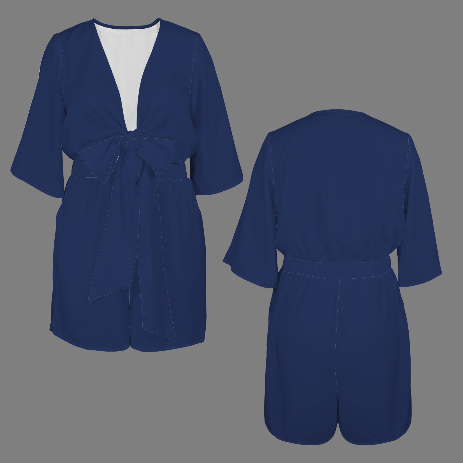 Dark Blue Shorts Jumpsuit