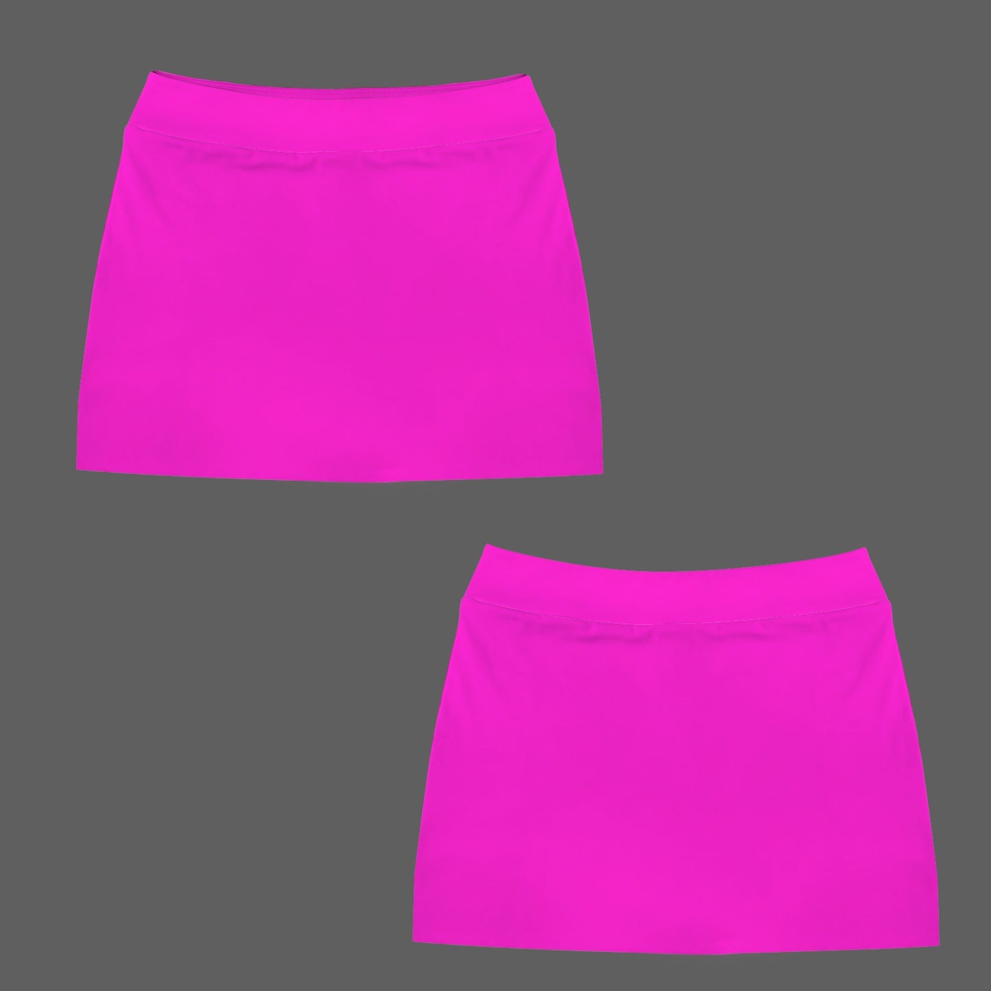 High Waist Pocket Split Sport Skort Fuchsia