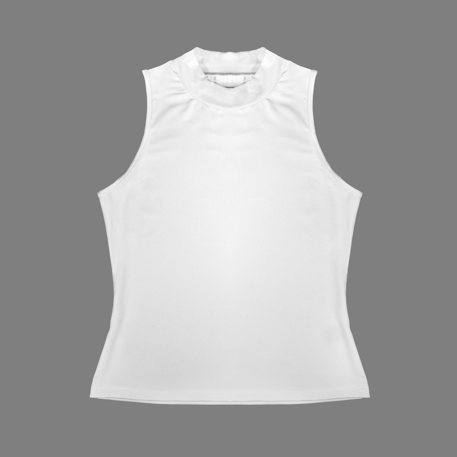 Casual Sleeveless Slim Fit Tank Top White