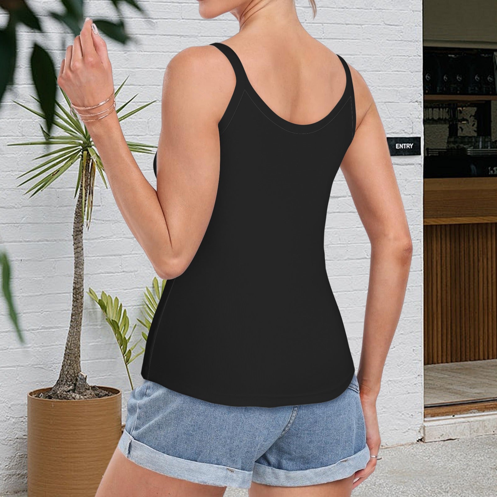 Black Spaghetti Strap Tank Top