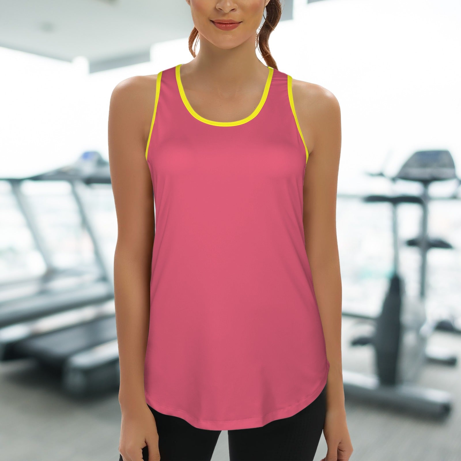 Sleeveless Racerback Cutout Yoga Sports Tank Grapefruit