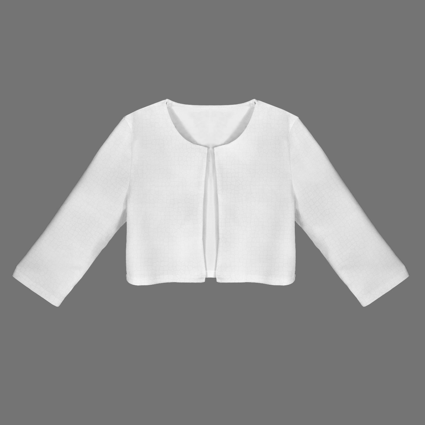 Cloud Crackle Open Front Short Blazer