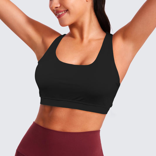 Crisscross Back Sports Bra Black