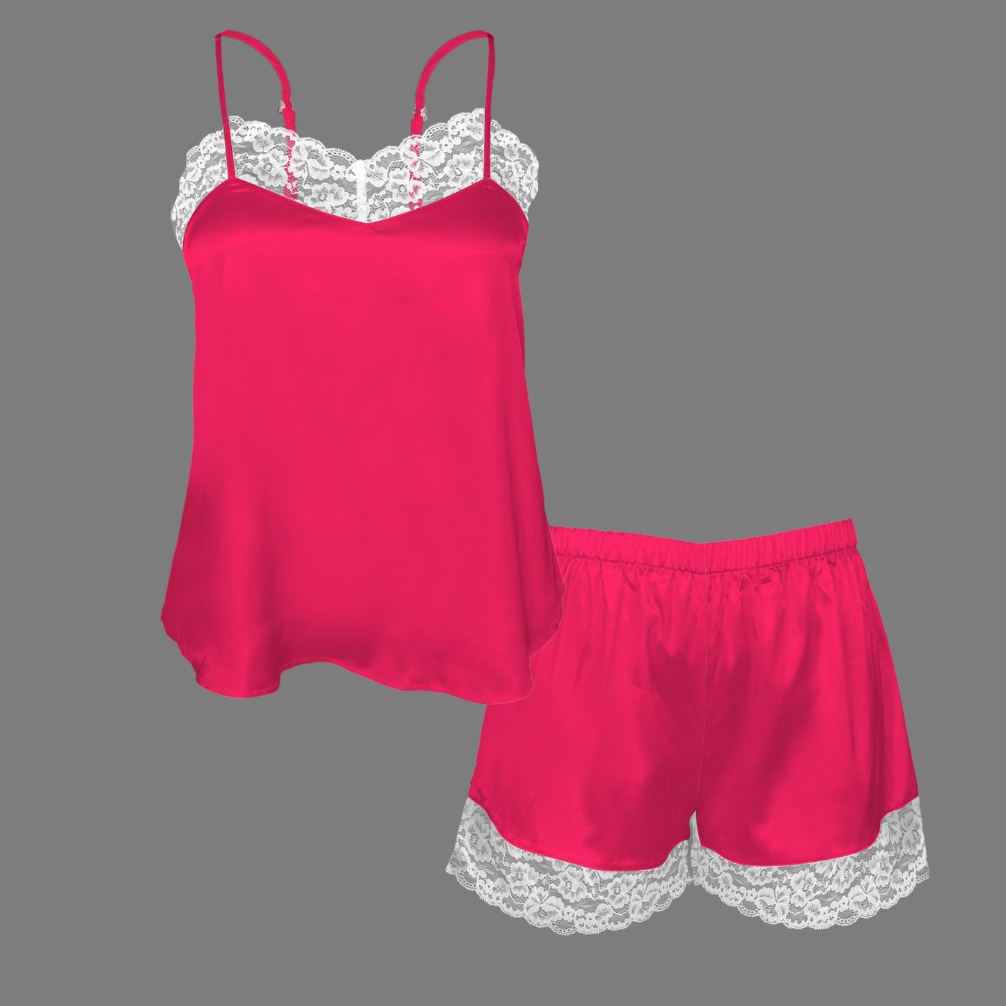 Strawberry Silky Cami Pajama Shorts Set