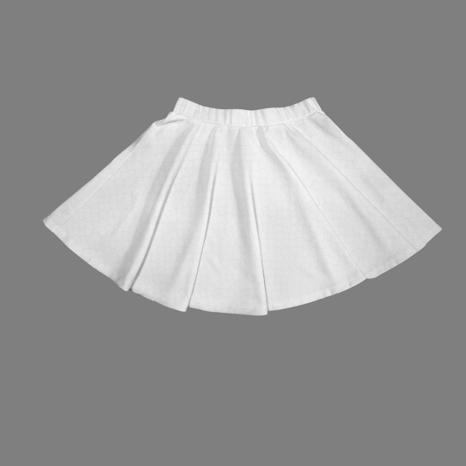 Elastic Waist Casual Flared Mini Skirt Cloud Crackle