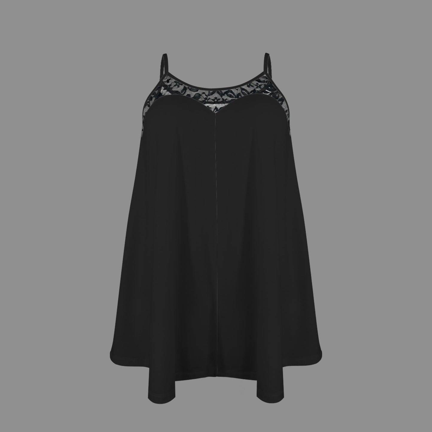 Lace Cami Slip Dress Black