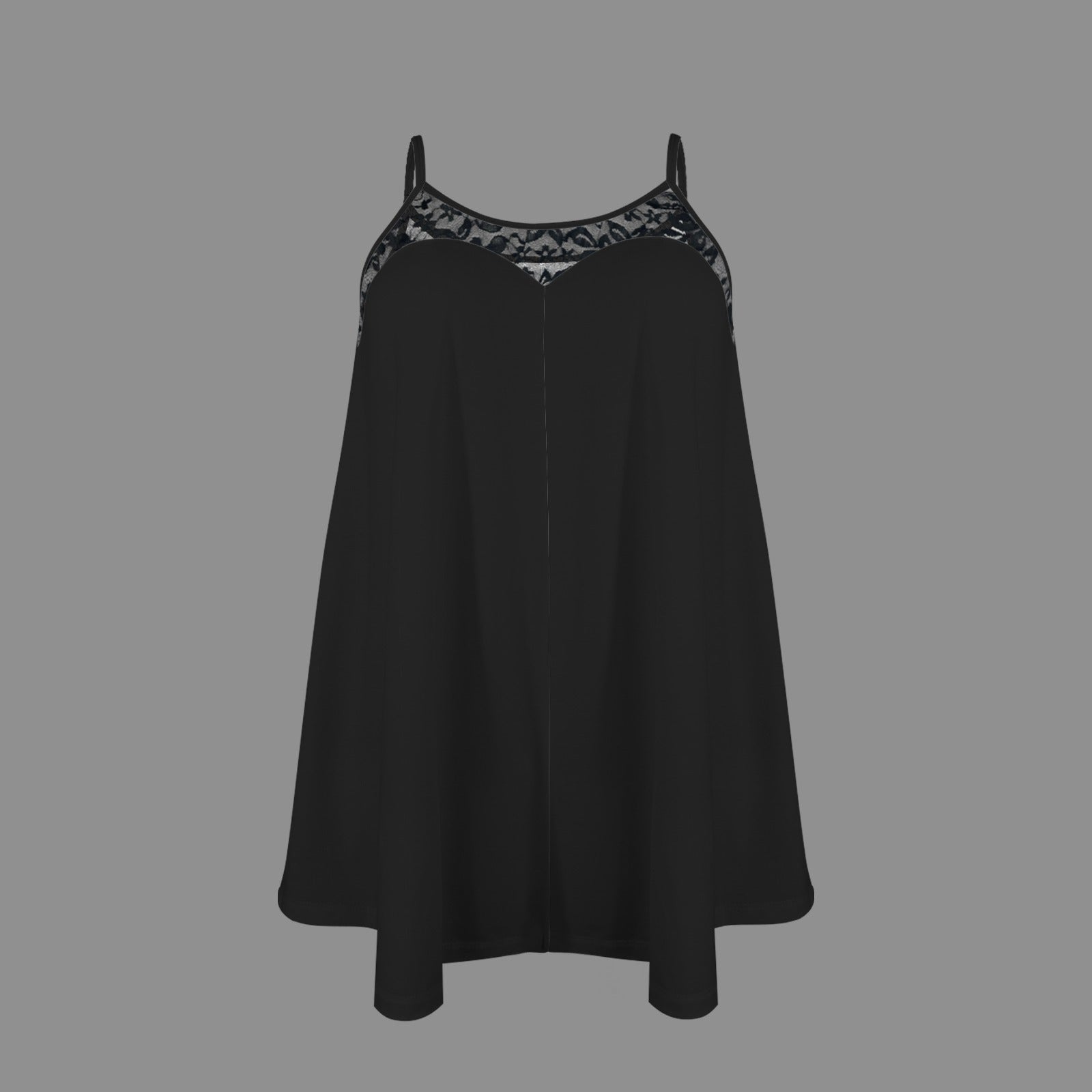 Lace Cami Slip Dress Black