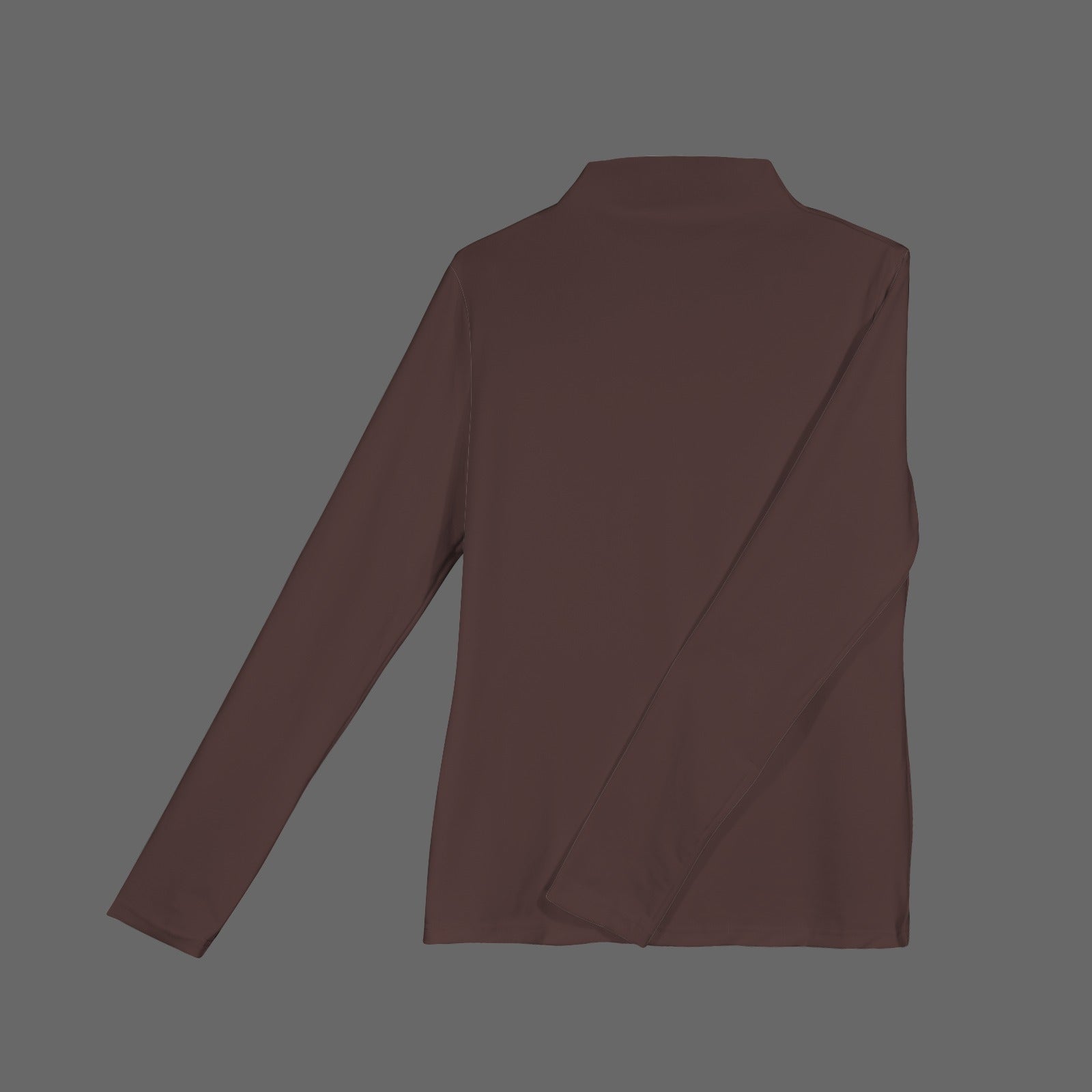 Turtleneck Slim Long Sleeve T-Shirt Espresso