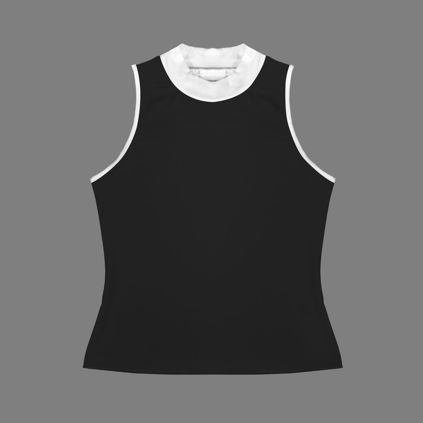 Casual Sleeveless Slim Fit Tank Top Black White