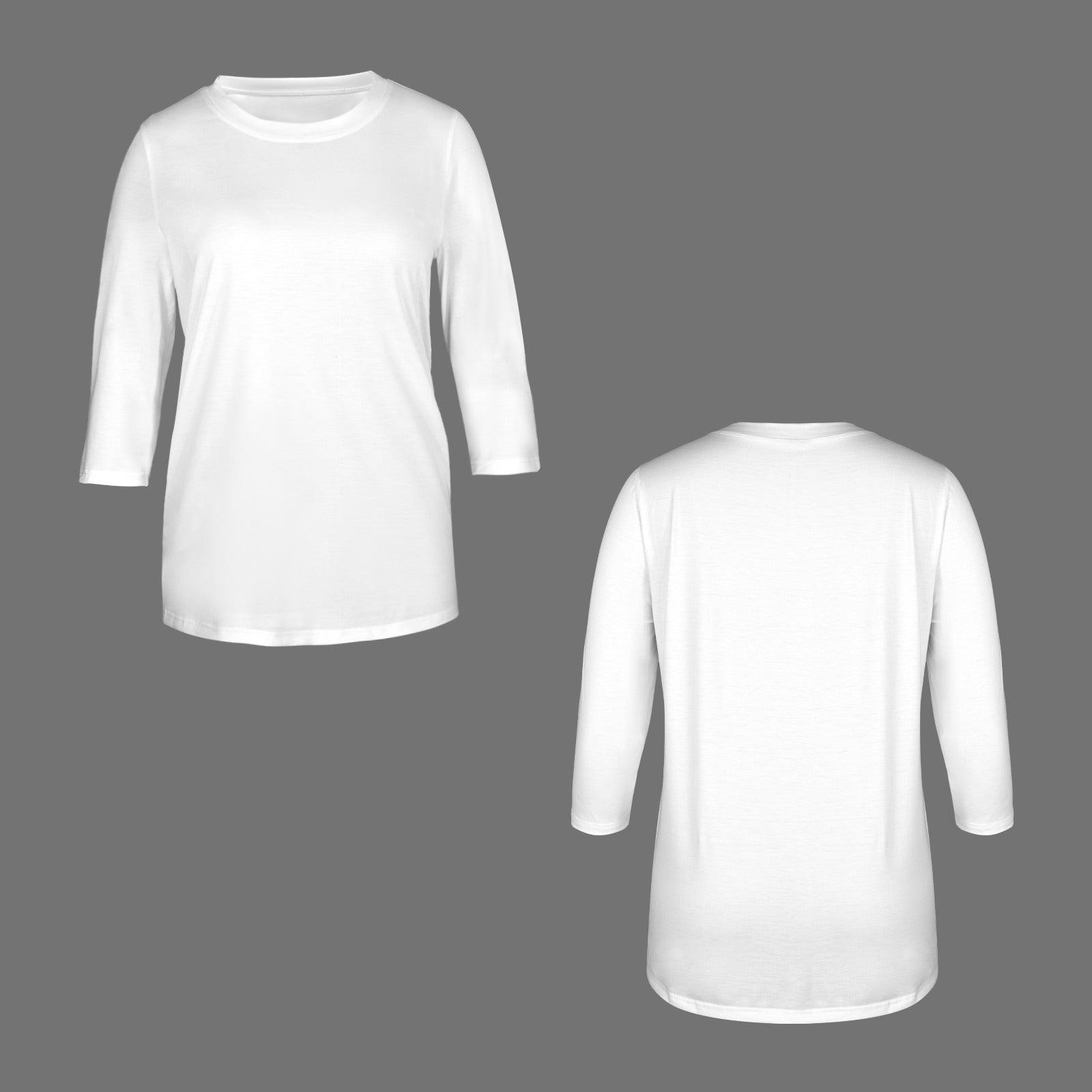 White Mid-Sleeve Tee