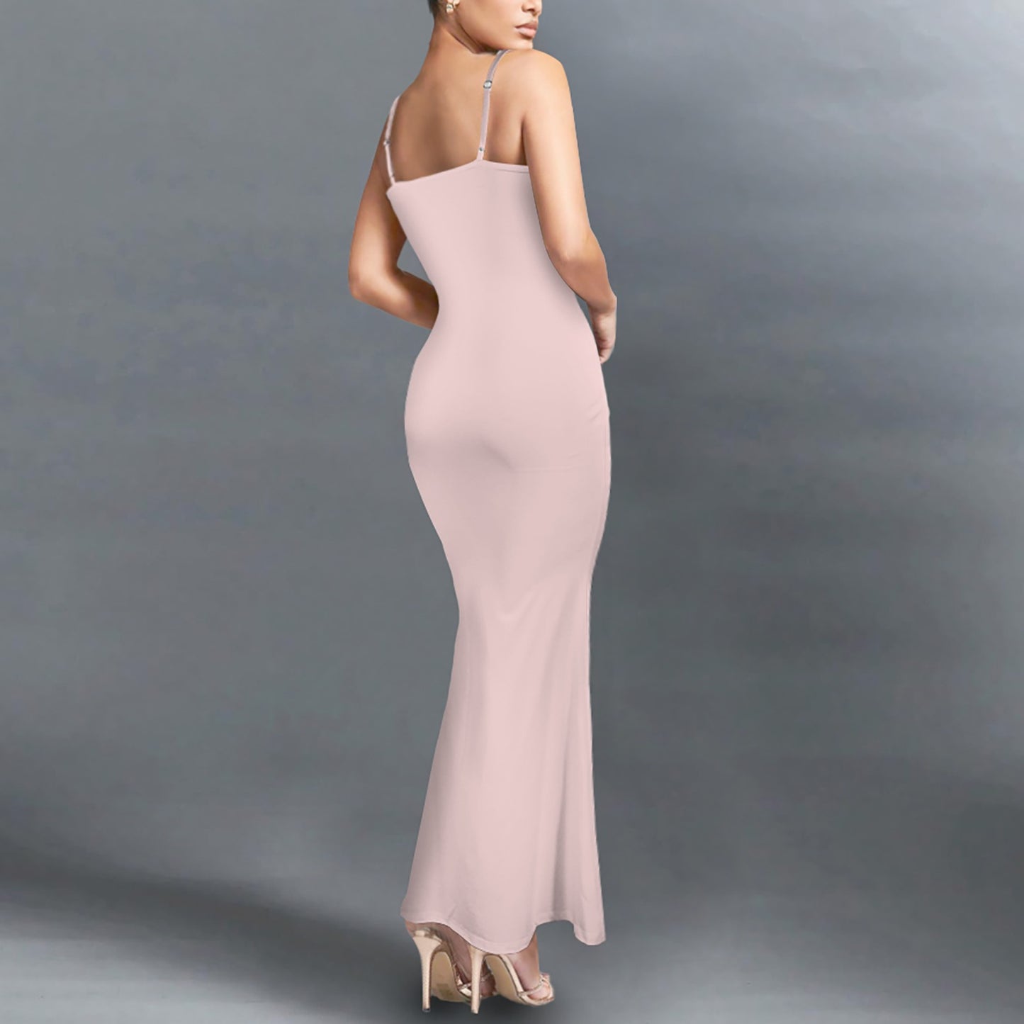 Casual Lounge Slip Maxi Dress Ballet Pink