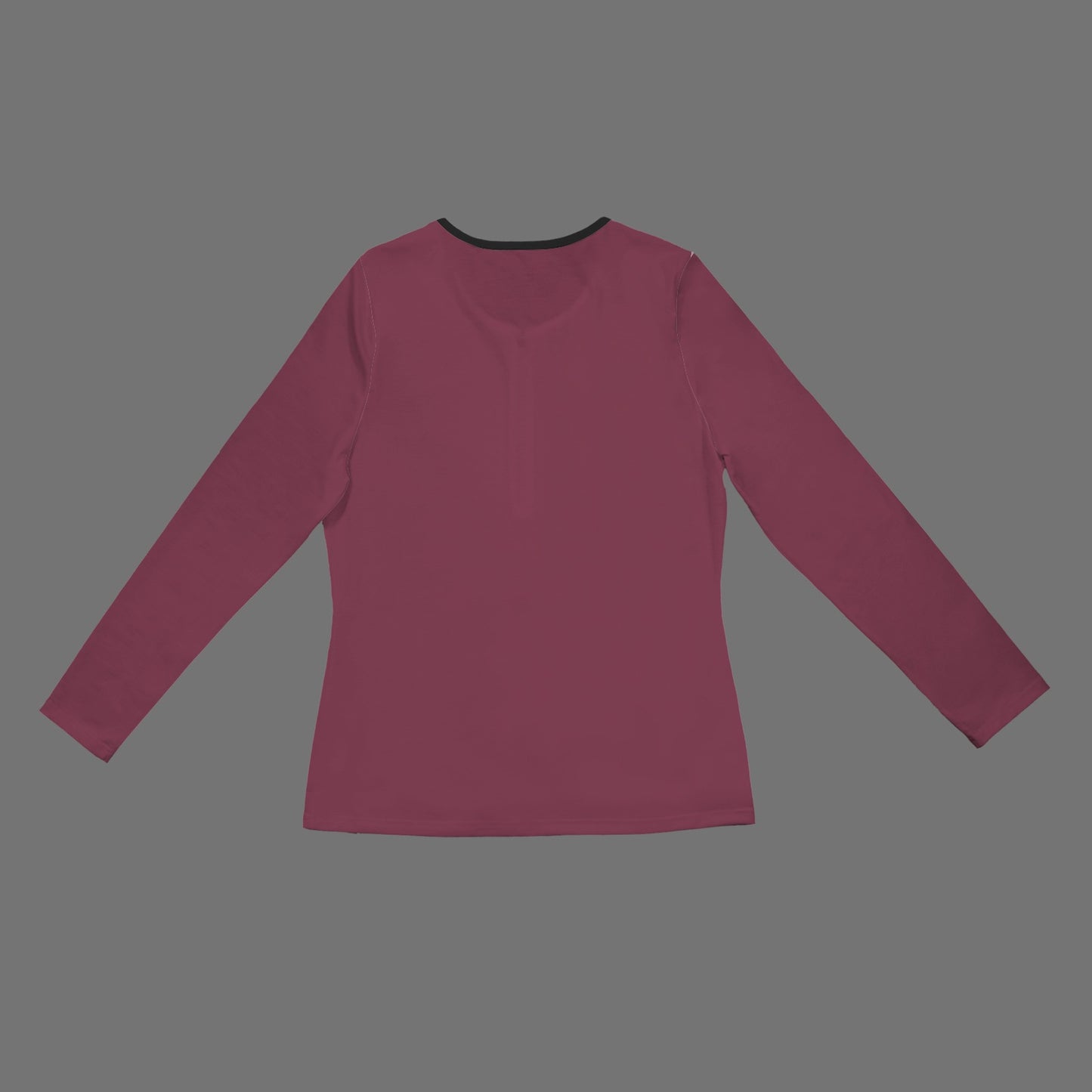 Long Sleeve Zip Front T-Shirt Mauve Rose