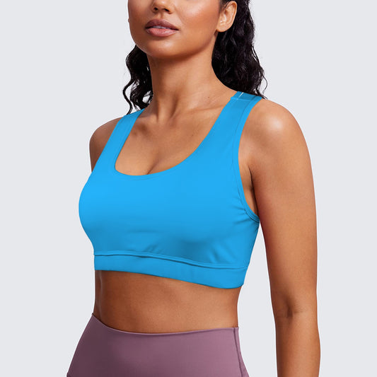 Racerback Sports Bra Blue Bright