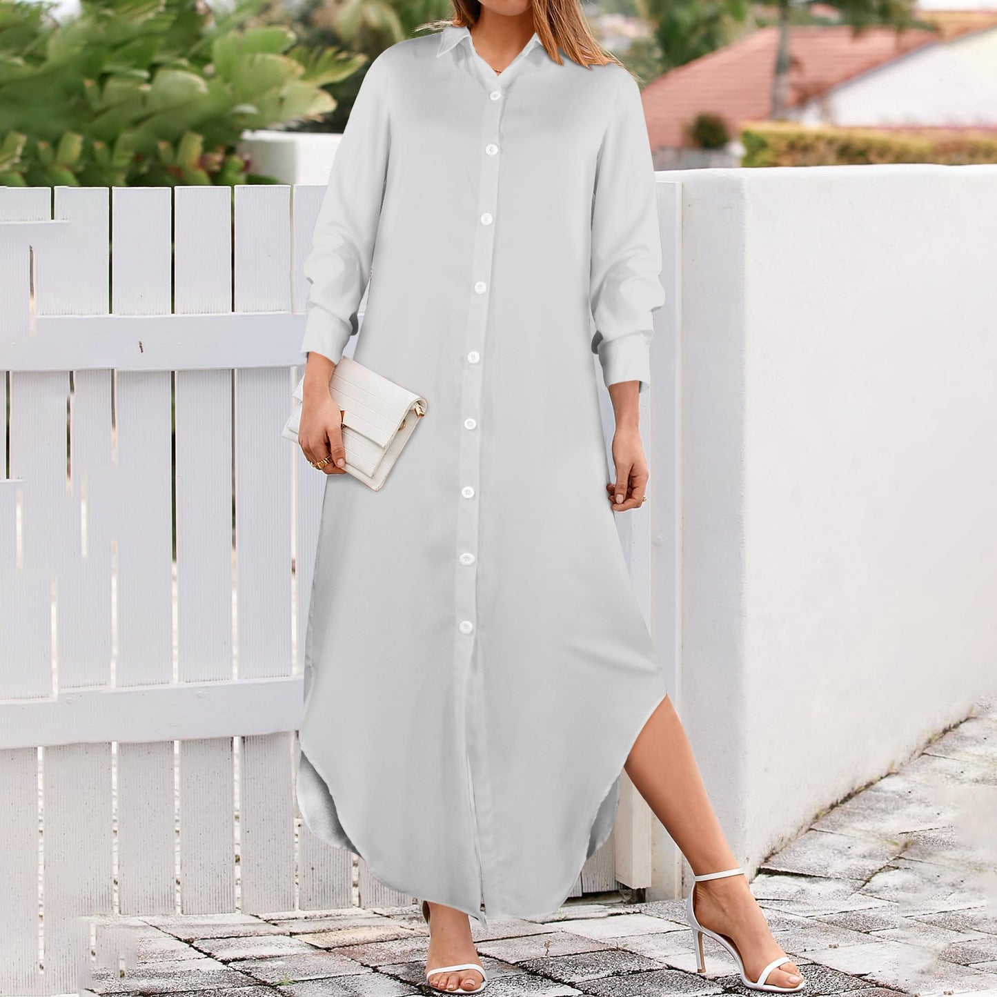 Lightest Grey Shirt Dress