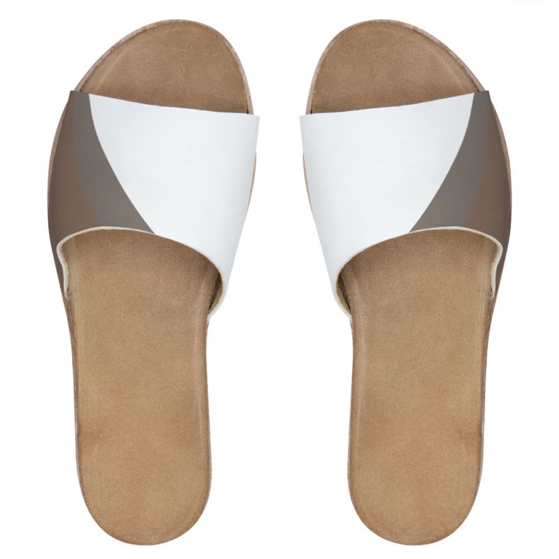 Sands & White Leather Sandals