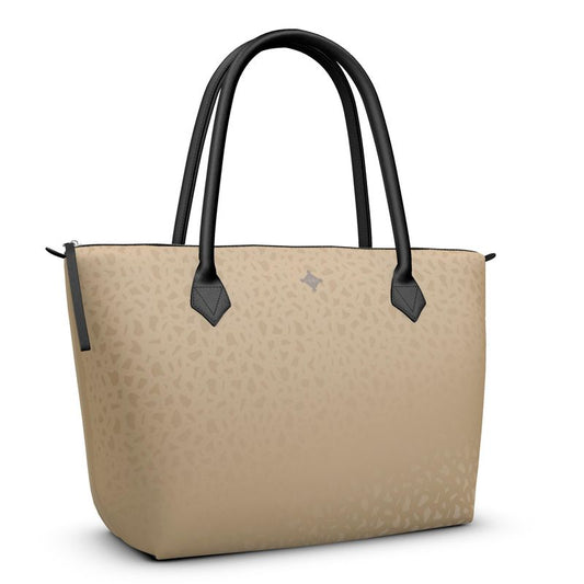 Gold Coral Leather Handbag