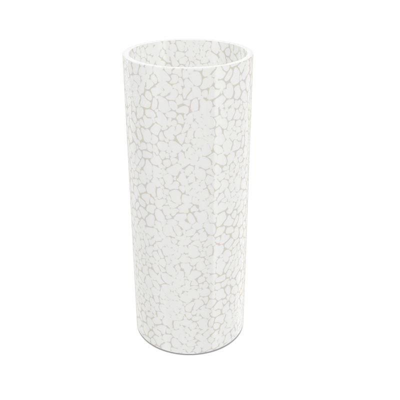 White Stones Print Glass Vase