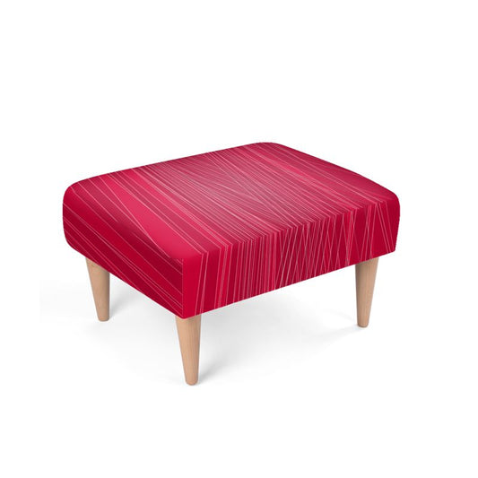 Red Abstract Footstool