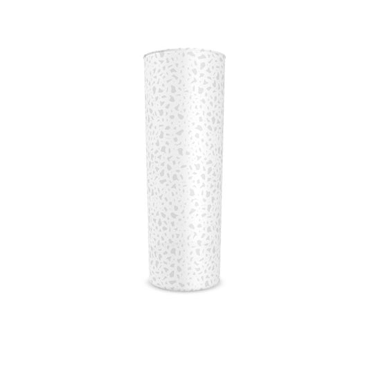 Tall Drinking Glass White Coral