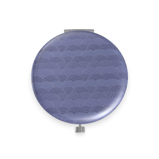 Compact Mirror Periwinkle Scallop Print