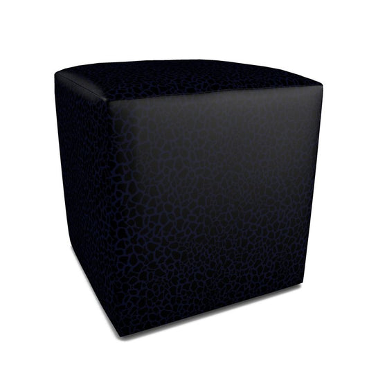 Violet Black Print Cube Seating