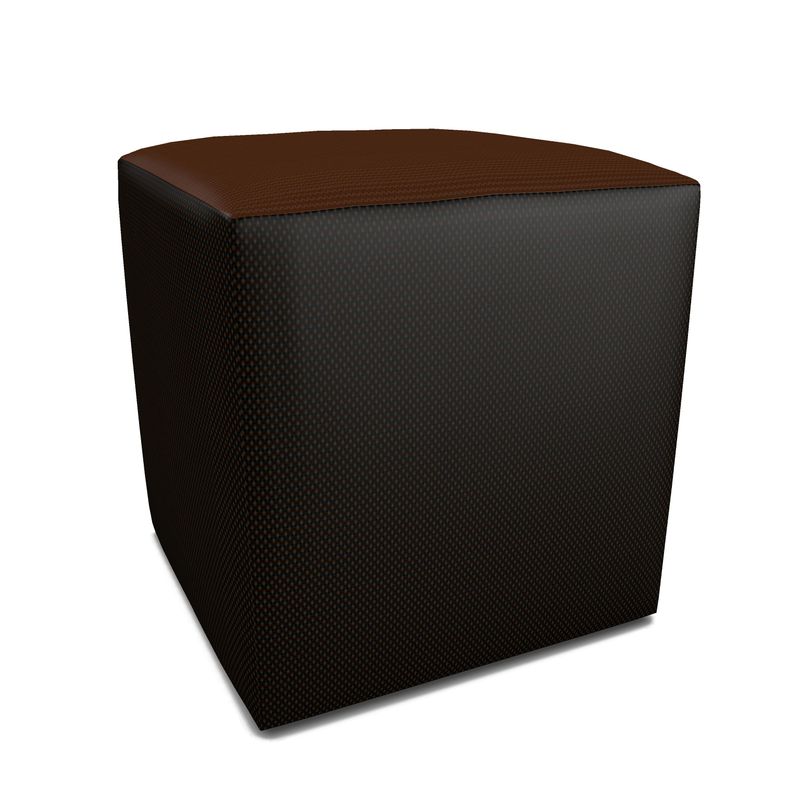 Brown Black Print Cube Seating