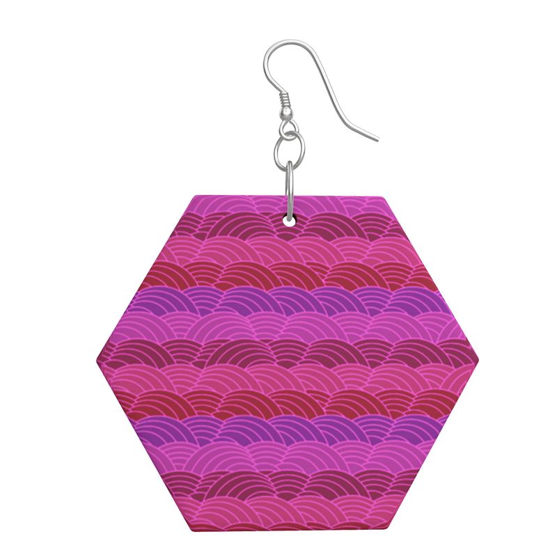 Fuchsia Geo Earrings