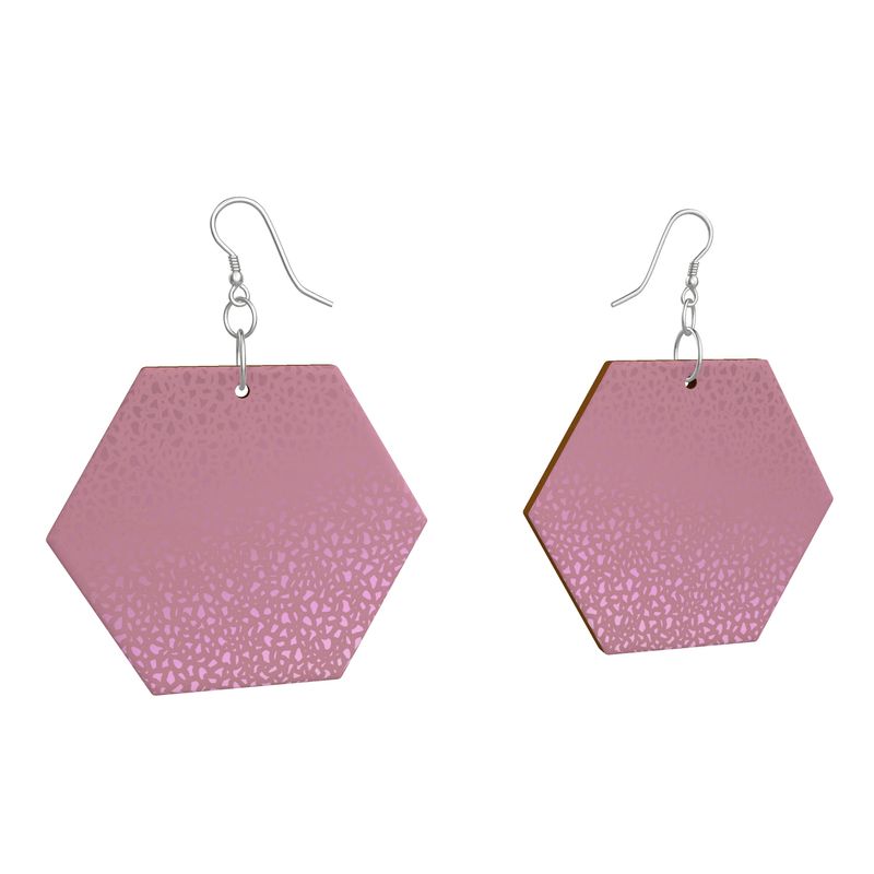 Earrings Geo Mauve Coral