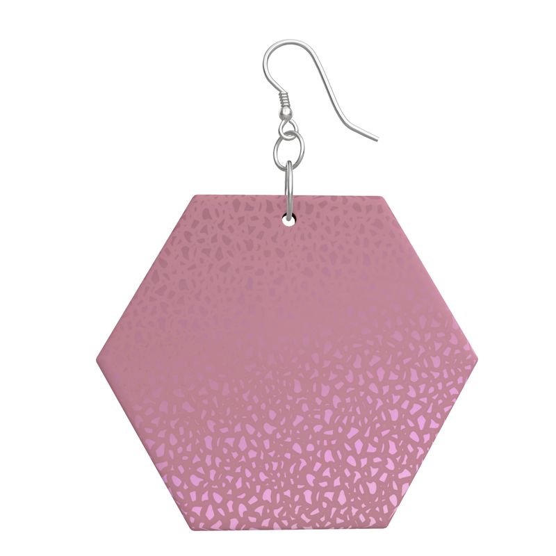 Earrings Geo Mauve Coral