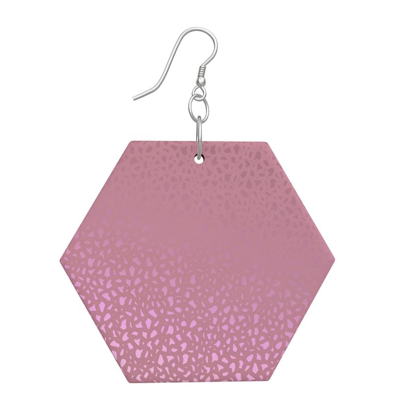 Earrings Geo Mauve Coral