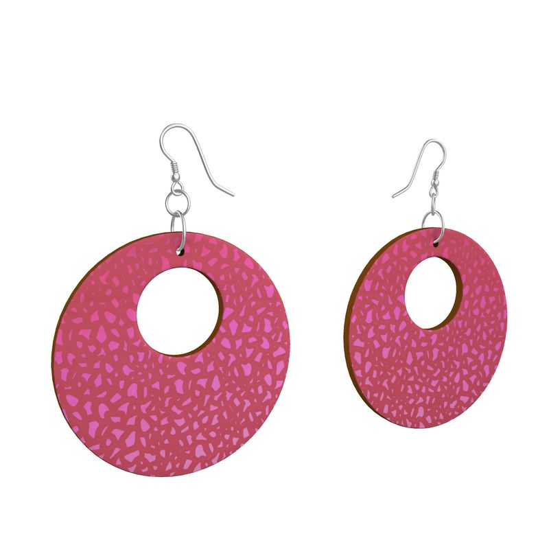 Earrings Magenta Coral