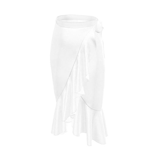 White Flounce Skirt Long