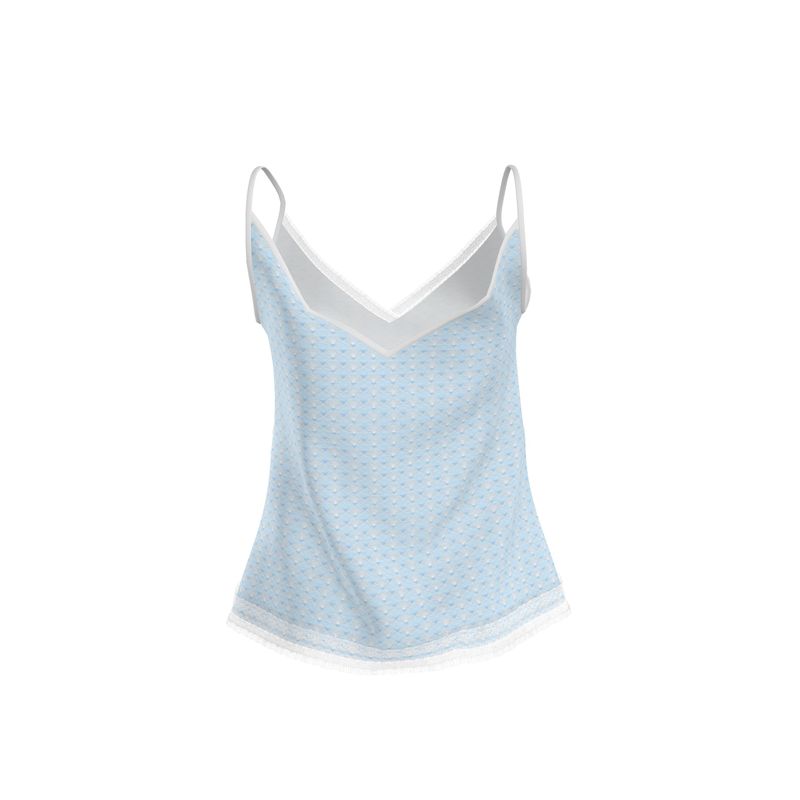 Blue Cloud Shell Print Camisole