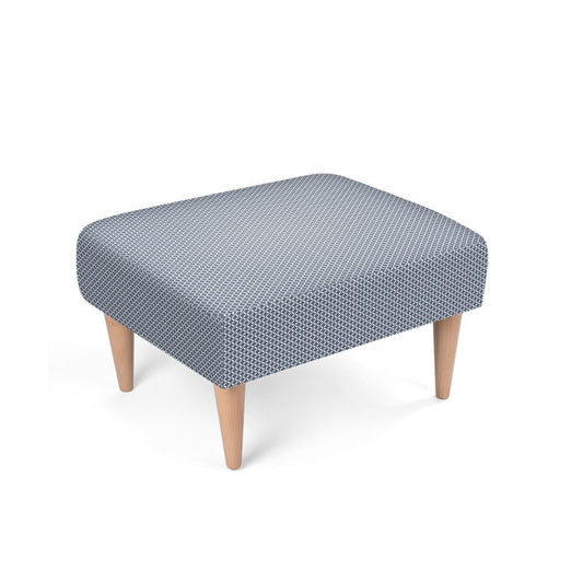 Footstool Navy White e Diamond Print