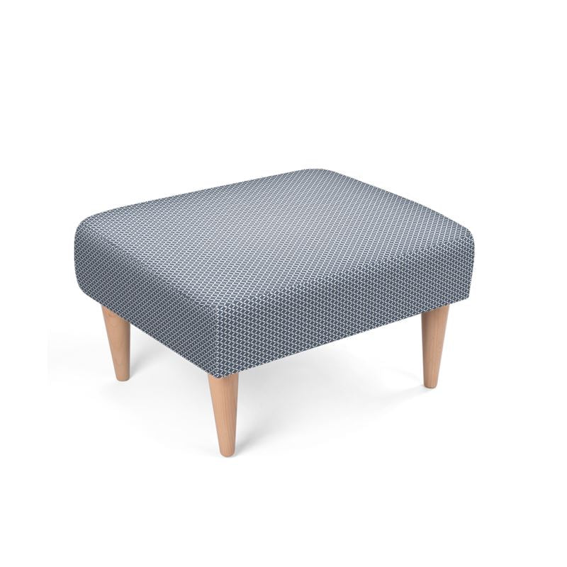 Footstool Navy White e Diamond Print