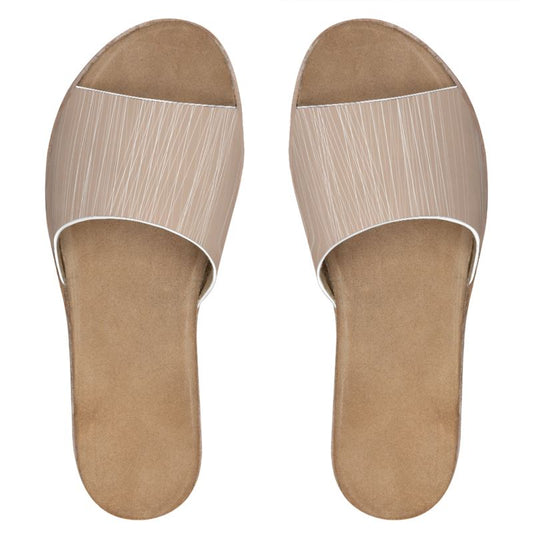 Leather Sandals Beige Texture