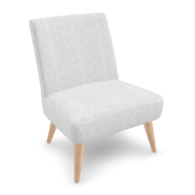 Grey White Coral Print Chair