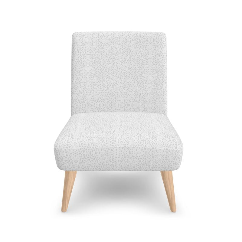 Grey White Coral Print Chair