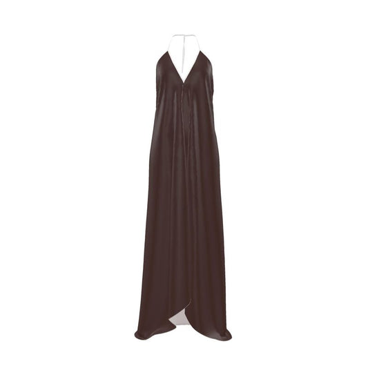 Silk Backless Halterneck Dress