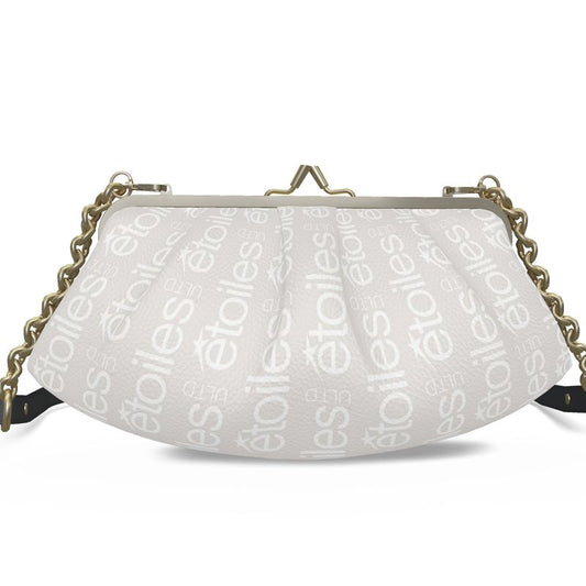 Pleated Frame Bag Off-white & Logo Print