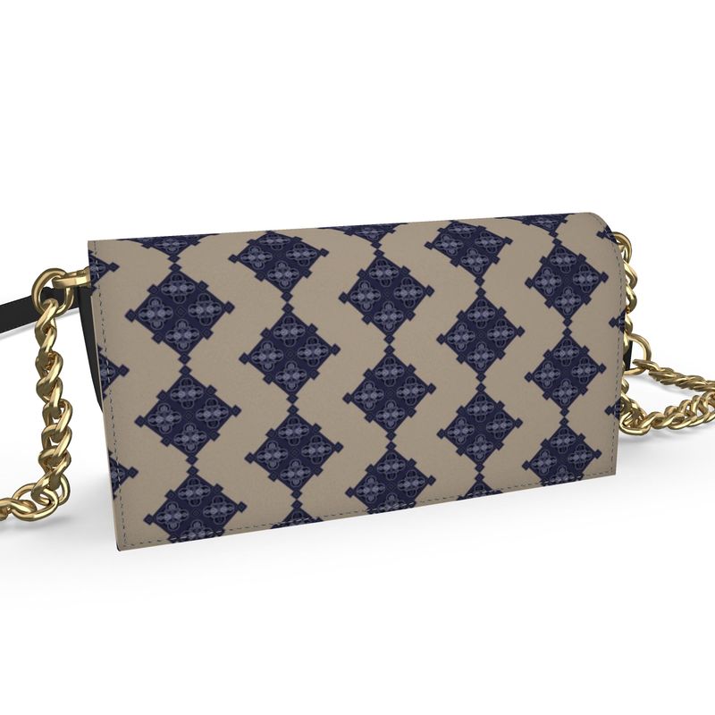 Kenway Evening Bag Taupe & Midnight é Diamond Print