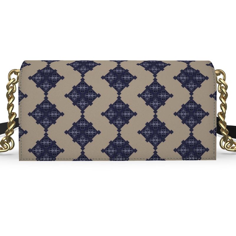 Kenway Evening Bag Taupe & Midnight é Diamond Print