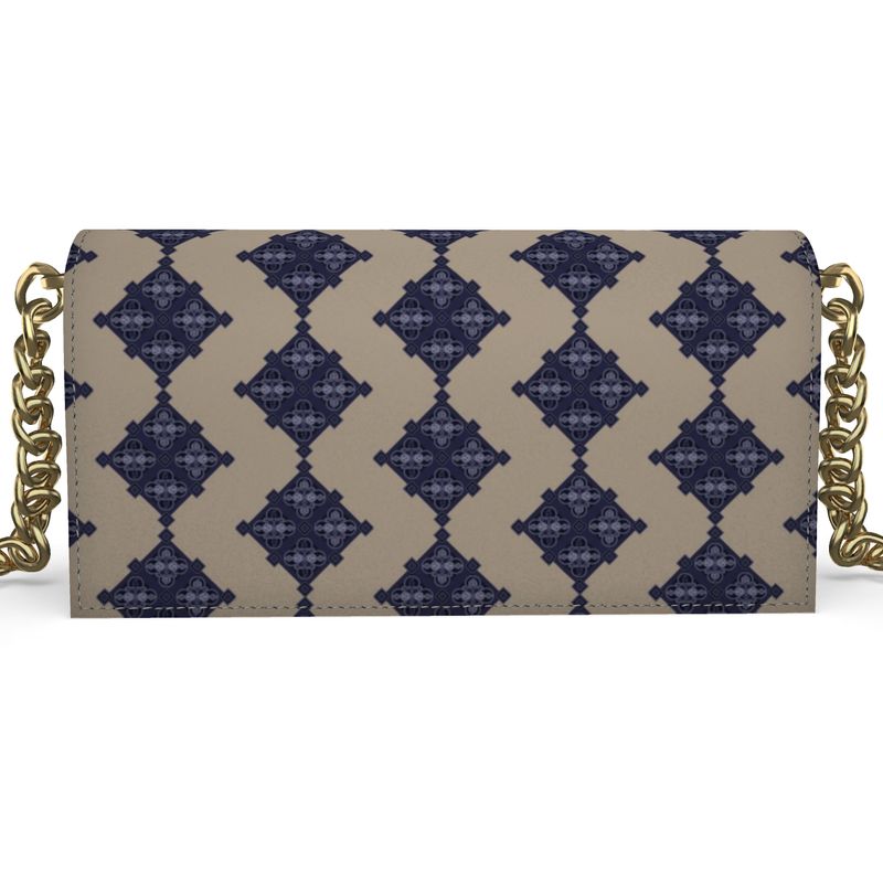 Kenway Evening Bag Taupe & Midnight é Diamond Print