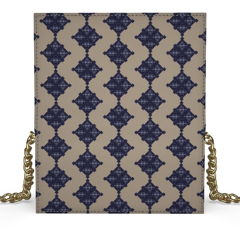 Kenway Evening Bag Taupe & Midnight é Diamond Print